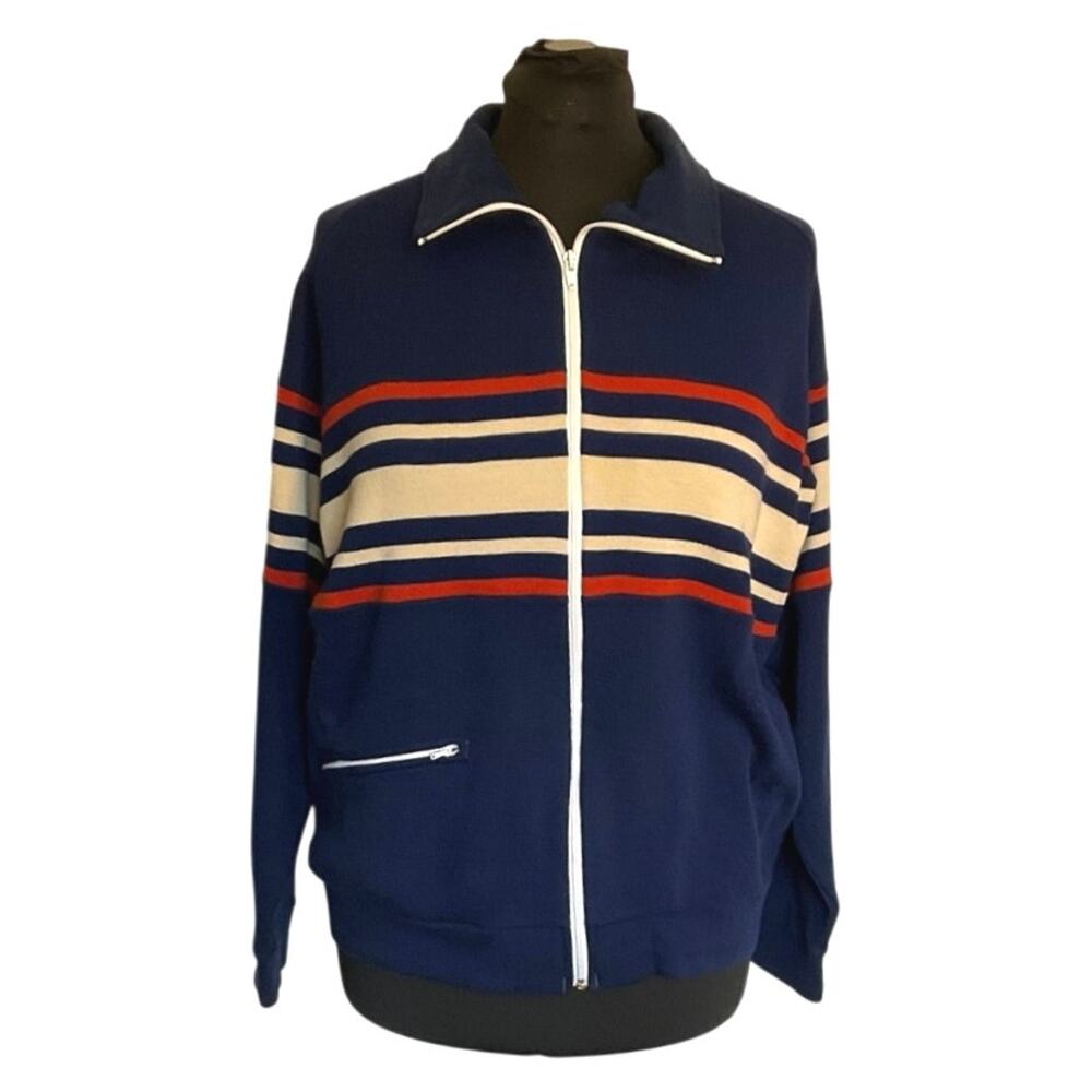 Vintage JCPenney Tennis Apparel Track Jacket Large Made in Japan Retro 70s - Picture 2 of 9